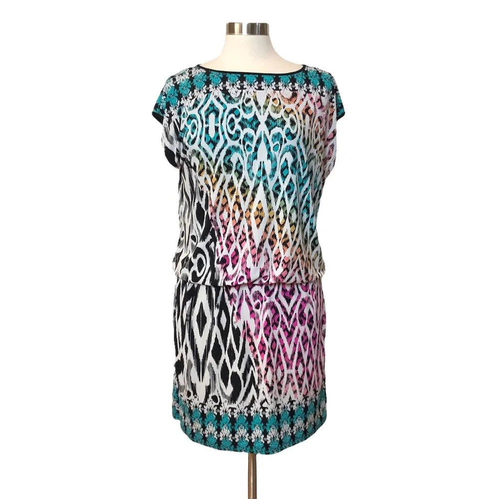 Style & Co Multicolored Patterned Dress - Picture 1 of 14
